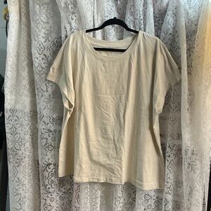 ❤️ Beige Women's Muscle Sleeve Tee